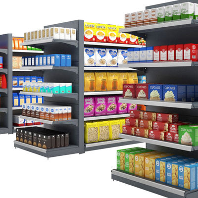 Αγορά Σούπερ μάρκετ λιανικό εμπόριο διπλής όψης γόνδολα οθόνη ράφια καταστήματα ευκολίας ράφι / ράφι online manufacture