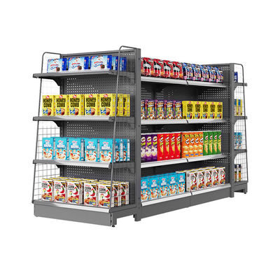 Αγορά 5-Shelf Metal Gondola Display Rack for Supermarkets 80kg Capacity online manufacture