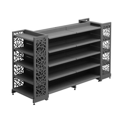 Αγορά Double-Sided Metal Supermarket Shelves 5-Tier Customizable Retail Rack online manufacture