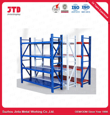 4000mm 2000kgs μπλε ράφια αποθήκευσης 4 ποδιών ραφιών χάλυβα 4 στρωμάτων